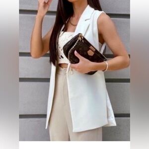 Zara open vest crispy clean queen look!